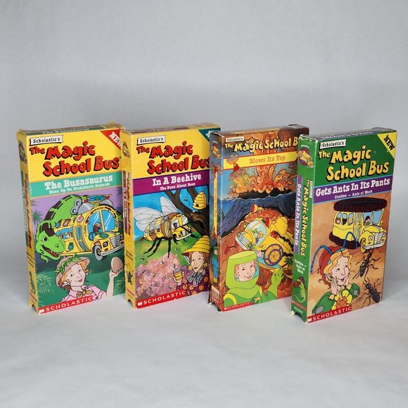 The Magic School Bus Lot of 4 VHS Tapes 90s Vintage - Picture 1 of 4